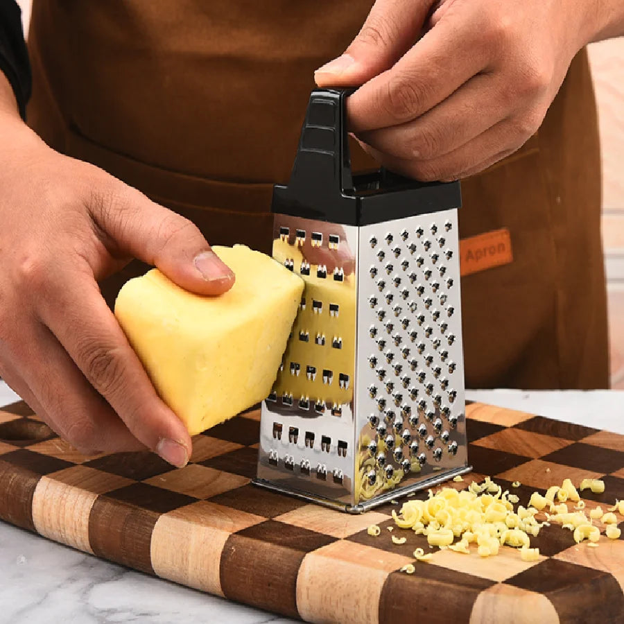 4-Sided Stainless Steel Box Grater | Cheese, Veggie & Spice