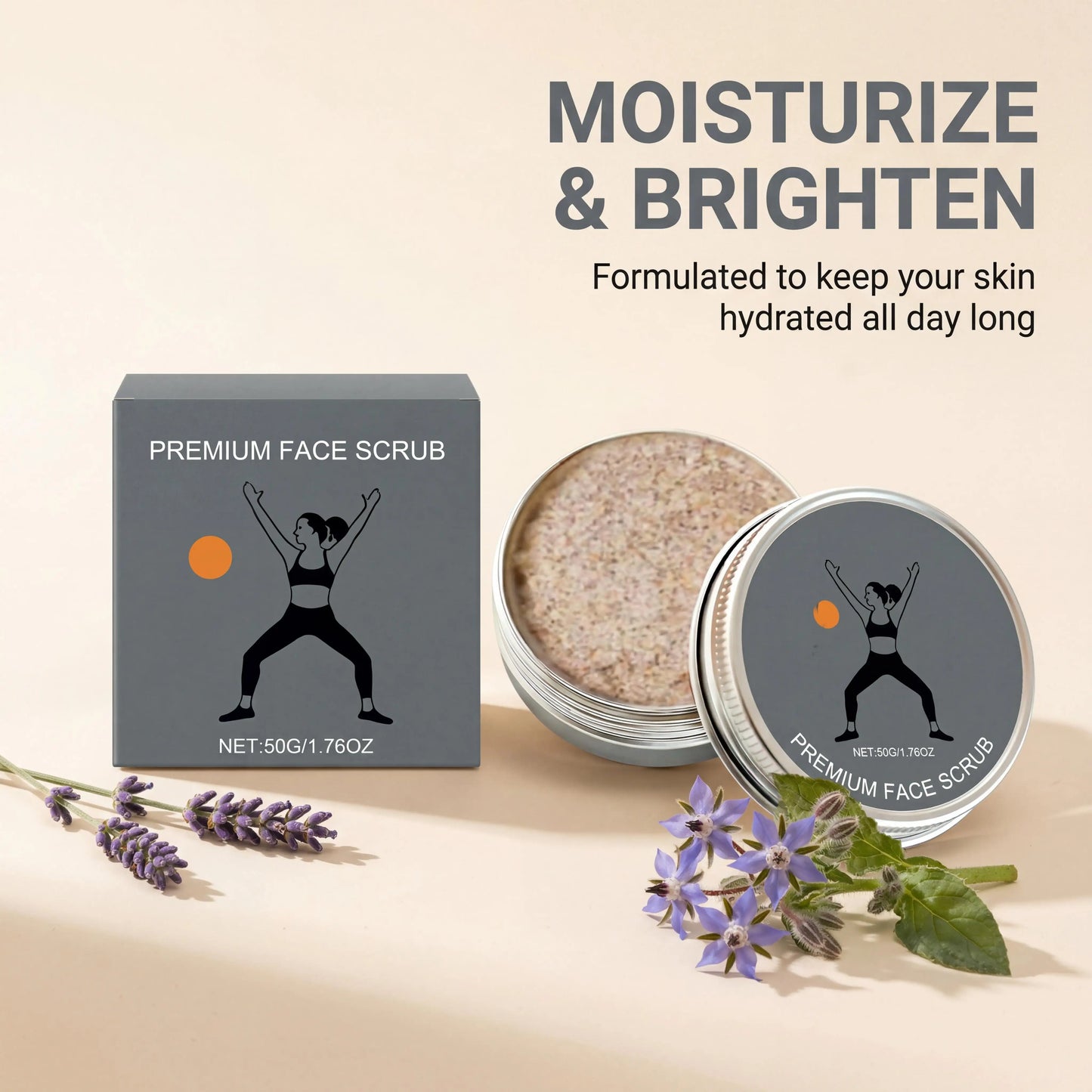 Lavender Face Exfoliating Balm Cream Deep Cleanse Pores Dirt Gentle Exfoliate Reduce Skin Rough Enhance Smoothness Facial Scrub Peaceful Pleasures Health and Wellness