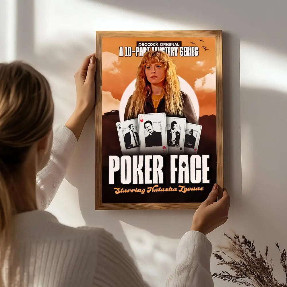 Poker Face TV Poster – HD Self-Adhesive Waterproof Wall Art Wall Art Poster Peaceful Pleasures Health and Wellness White5 15X20cmNoframe