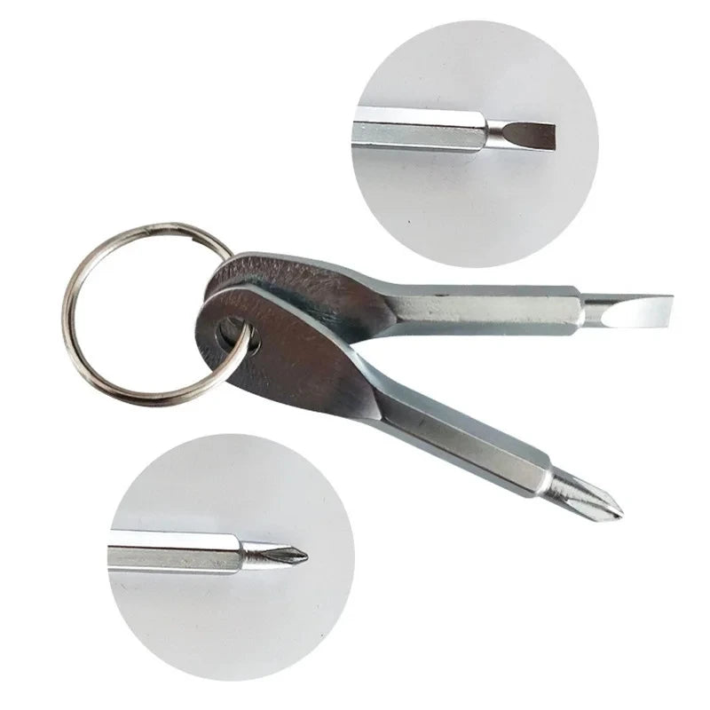 Mini EDC Keychain Screwdriver – Phillips & Slotted Pocket Tool Keychain Screwdriver Peaceful Pleasures Health and Wellness