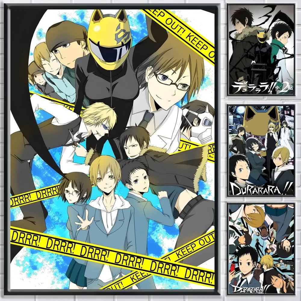 Anime D-Durarara!! Poster HD Self Adhesive Waterproof Wall Art Ideal for Home Office Dorm Bedroom Great Gift Peaceful Pleasures Health and Wellness