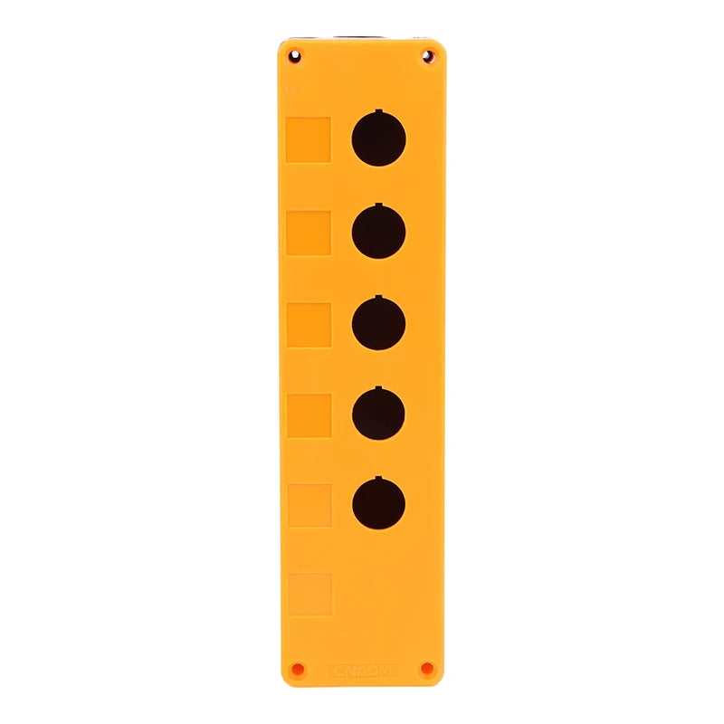 New 22mm Installation Aperture Waterproof Dust-proof LA38Lay 37X B2 Button Switch Control Box 1/2/3/4/5 Hole Height 65mm Peaceful Pleasures Health and Wellness 5 Hole as pic Yellow
