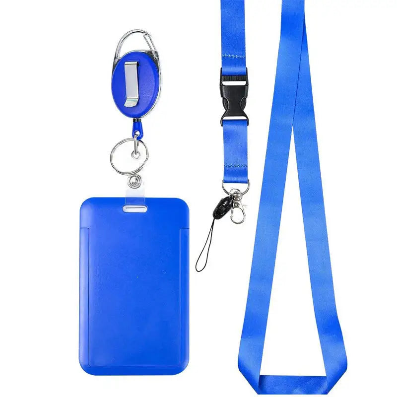 Retractable Badge Holder Reel Clip Work ID Card Holder Keychain Style Easy Pull Badge Reel for Lanyard Key Card Accessories Peaceful Pleasures Health and Wellness Blue