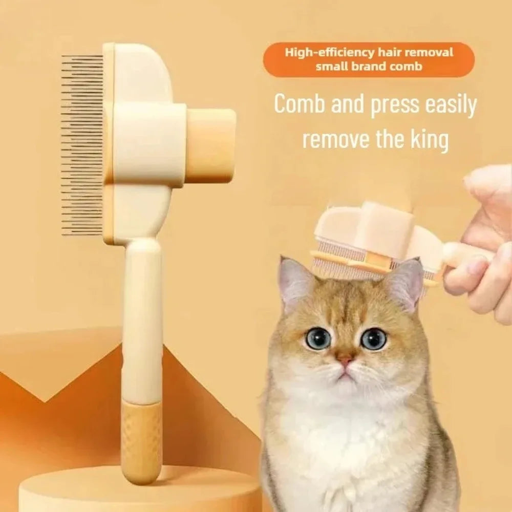 Self-Cleaning Steel Dog Comb – Detangling & Hair Removal Tool Dog Grooming Comb Peaceful Pleasures Health and Wellness
