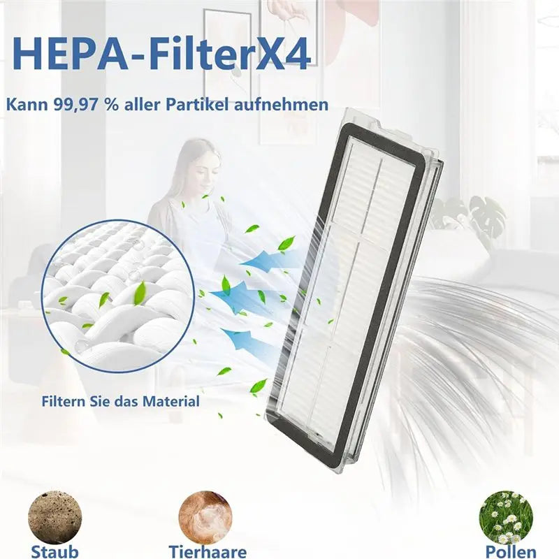 A36T-Accessories Compatible With Roborock Q Revo Rbot Vacuum Cleaner, Roller Brushes,HEPA Filters, Dust Bags,Side Brushes Peaceful Pleasures Health and Wellness