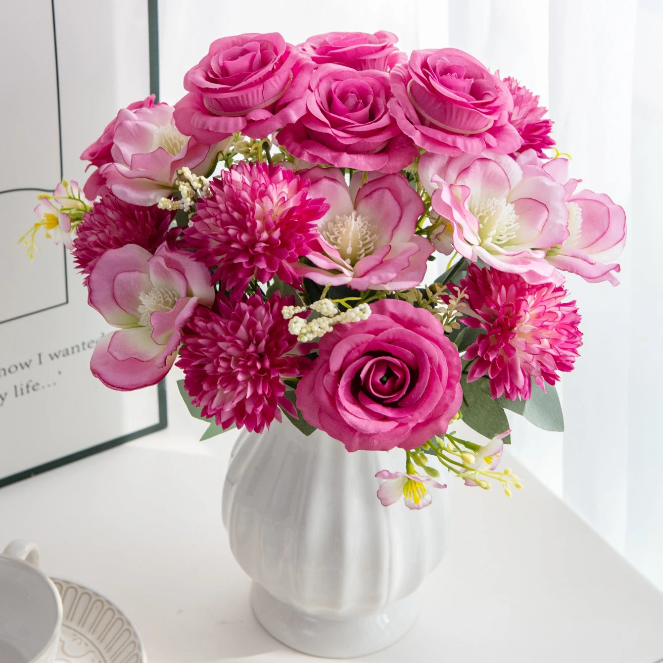 Artificial Silk Rose Bouquet | Wedding, Home & Party Decor