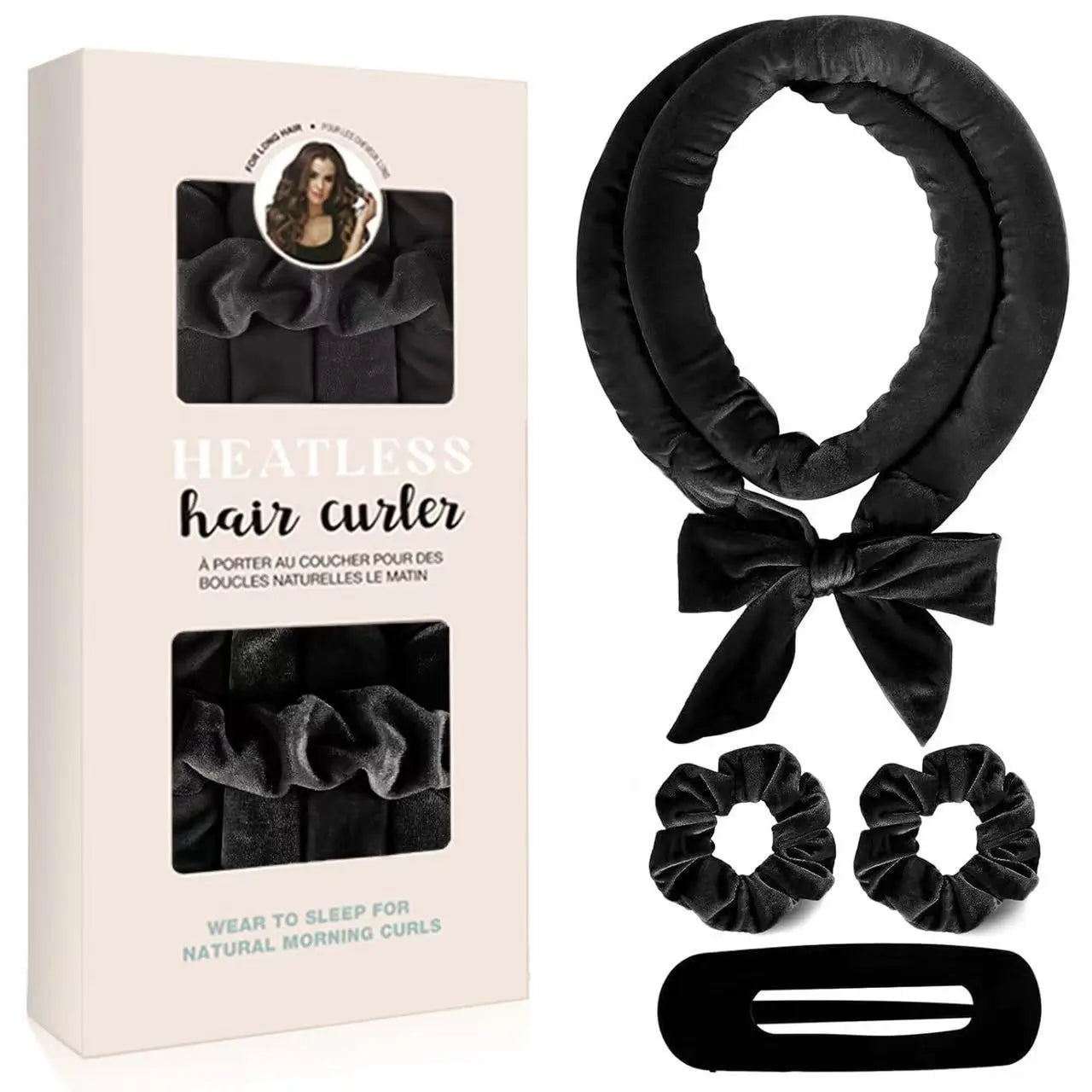 Heatless Curling Rod Headband – No-Heat Hair Roller Set