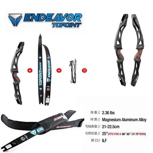 Topoint R10 Recurve Bow Riser Handle ILF Interface High-strength Peaceful Pleasures Health and Wellness only Bow Riser-note