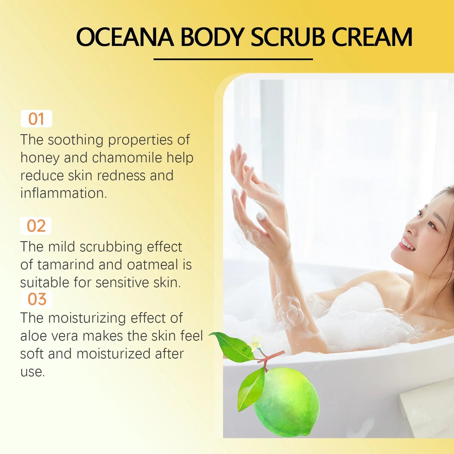 OceAura Body Scrub Cream – Exfoliate, Brighten & Smooth Skin