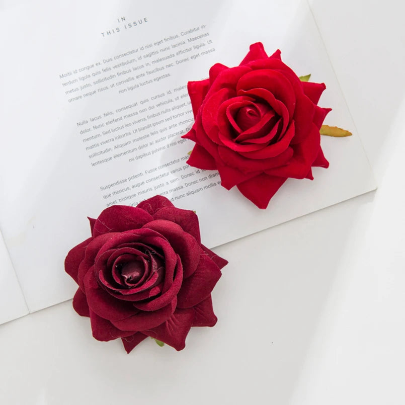 Silk Rose Artificial Flower Heads – Wedding, DIY & Home Decor