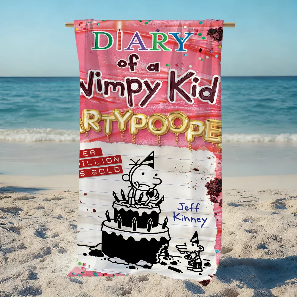Anime Wimpy Kid Quick-Dry Beach Towel | Soft Pool & Travel Towel