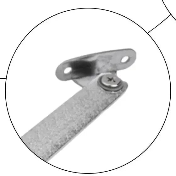 Heavy Duty Zinc Alloy Cabinet Lid Support Rod Hinge – Silver