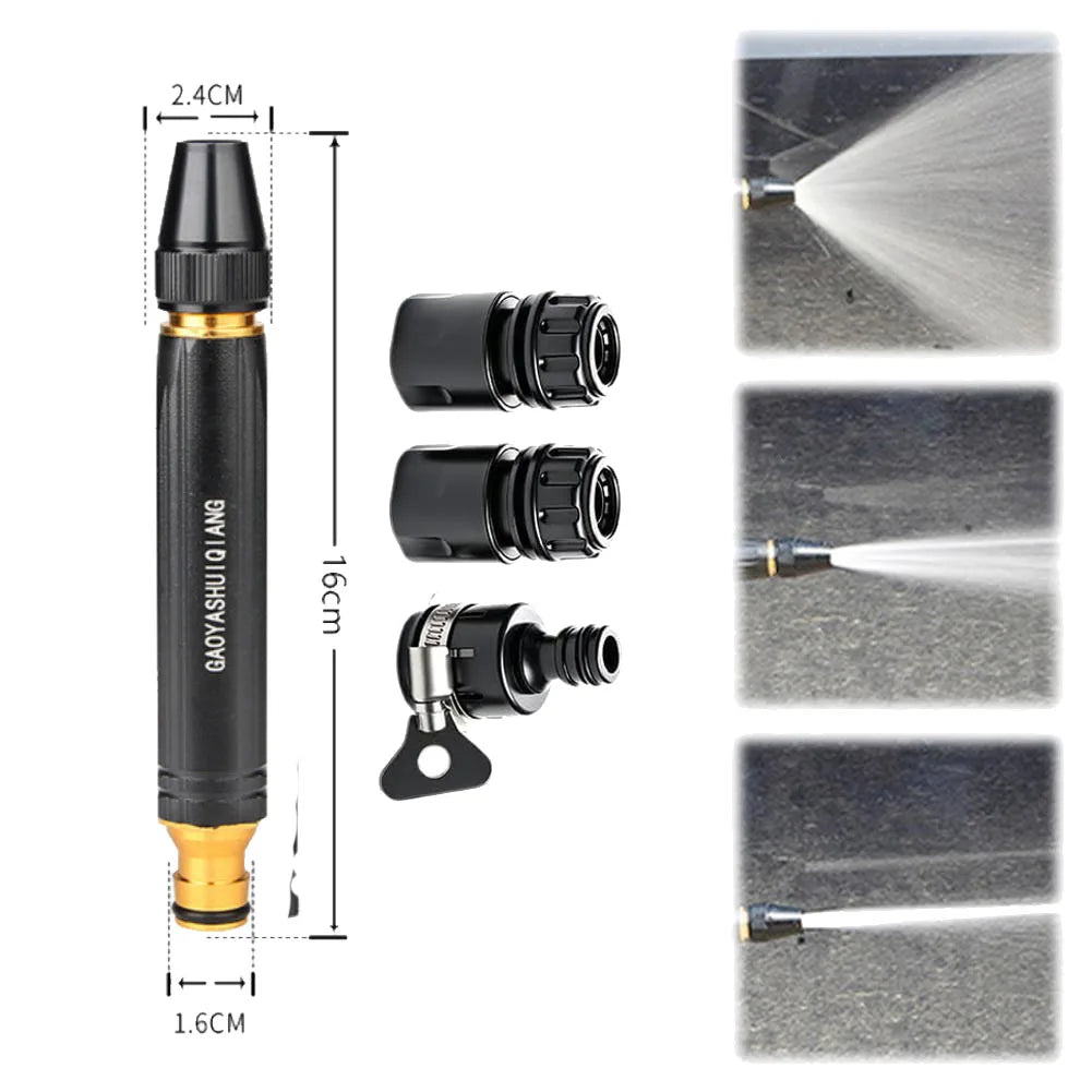 High-Pressure Wash Water Gun Nozzles For Car Washing Cleaning Glass Garden Watering Irrigation Spray Gun Kit Adjustable Peaceful Pleasures Health and Wellness 1.6cm 1set