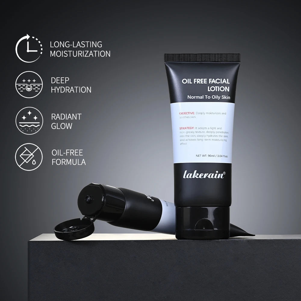 Men’s Oil Free Hydrating Facial Lotion Deep Moisturizer Oil Control Exfoliating Blackhead Remover Firm Skin Care For Normal Oily Peaceful Pleasures Health and Wellness