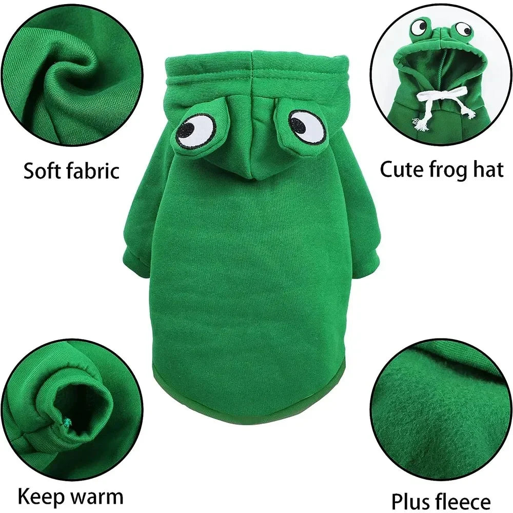 Dogs Clothes Luxury Apparels Accessories Apparel Home Dog´s Sweater Pet Clothing Puppy Frogs Cute Hoodie Outfit Suit Jumper Peaceful Pleasures Health and Wellness