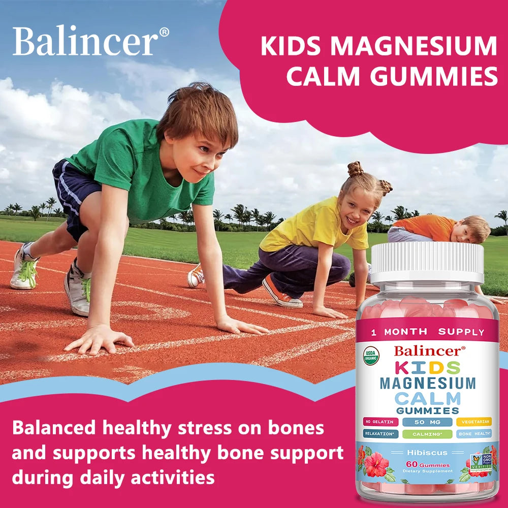 Magnesium Glycinate Gummies - Improve Sleep, Relax Nerves, Brain Health, Strengthen Muscles and Bones, for Children and Adults Peaceful Pleasures Health and Wellness