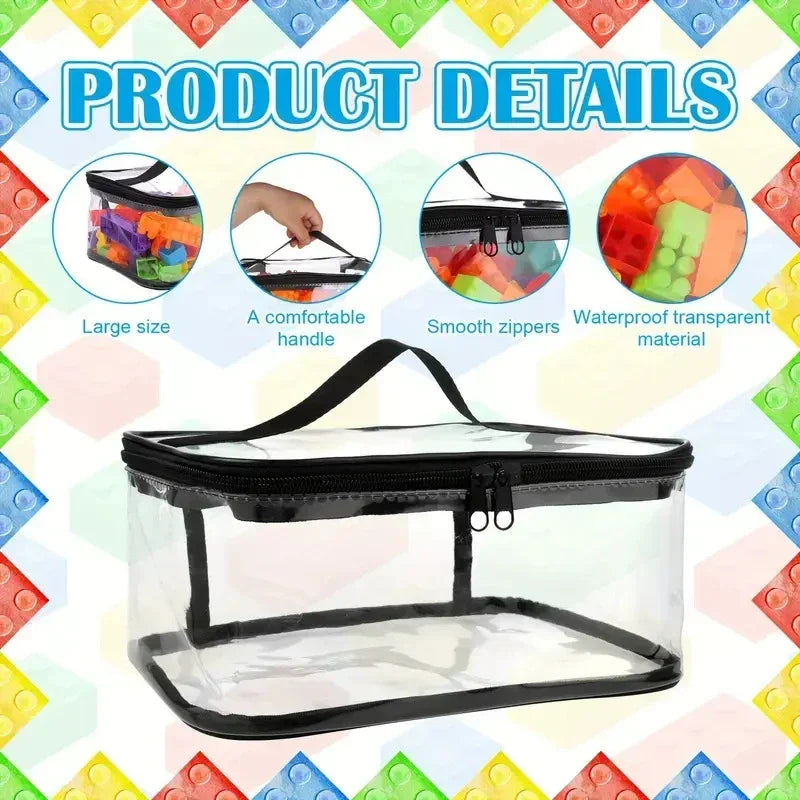 Large Mesh Zipper Toy Storage Bag – Puzzle & Block Organizer