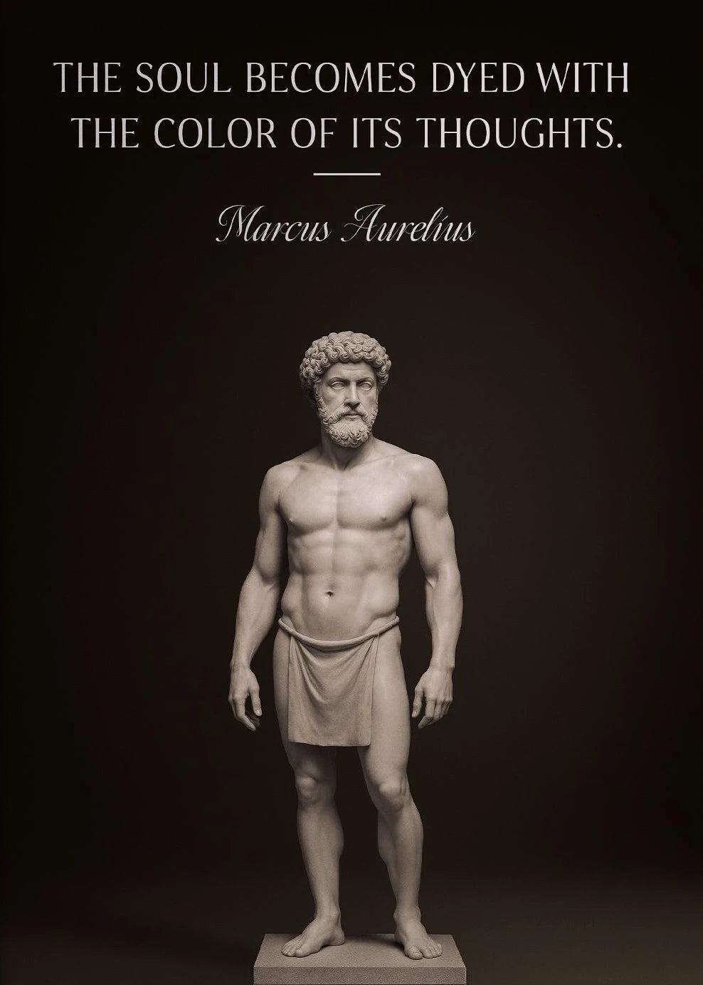 Alexander the Great Quote Motivational Wall Art Spartan Warrior Canvas Ancient Greek Poster Bronze Statue Sculpture Room Decor Peaceful Pleasures Health and Wellness