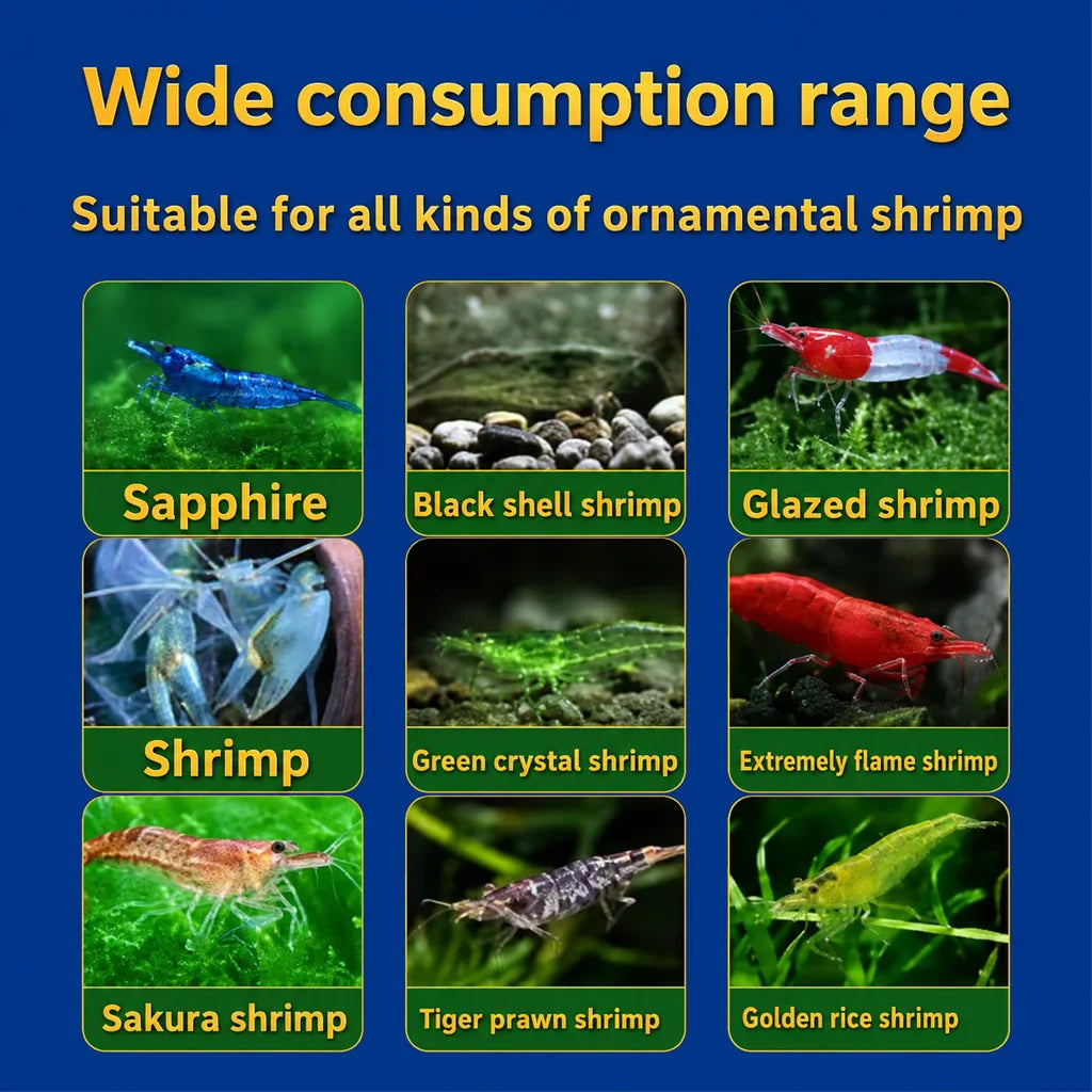 SERLAVEXA High-Calcium Shrimp Food Sinking Pellets with Spoon