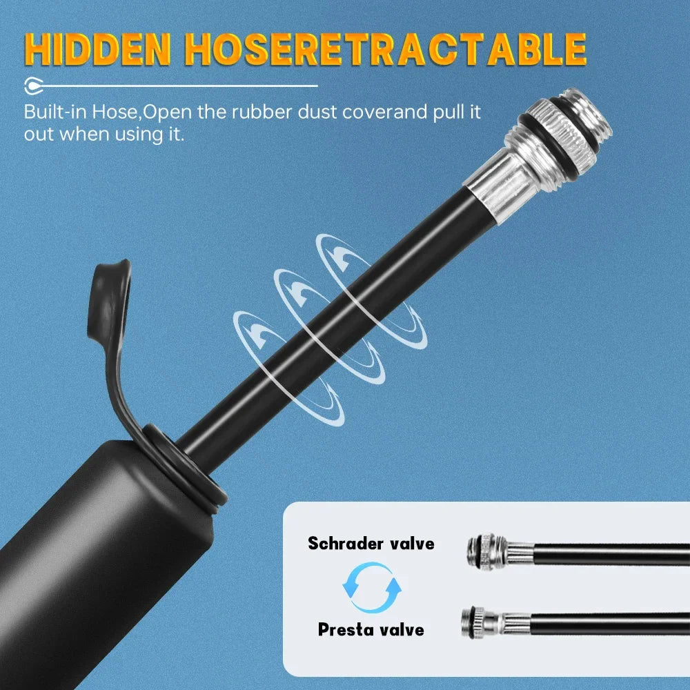 PHMAX 100 PSI Mini Bike Pump – Schrader & Presta Valve