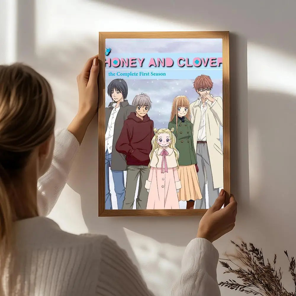 Honey and Clover Anime Poster – HD Waterproof Wall Art Anime Wall Poster Peaceful Pleasures Health and Wellness White5 21X30cmNoframe