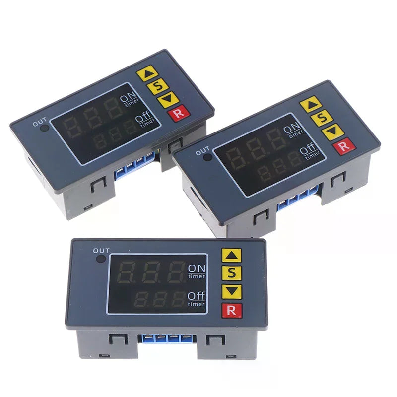 Cyclic Dual-Display Timing Relay Module DC 12V 24V AC 110-220V Timing Relay Module Peaceful Pleasures Health and Wellness