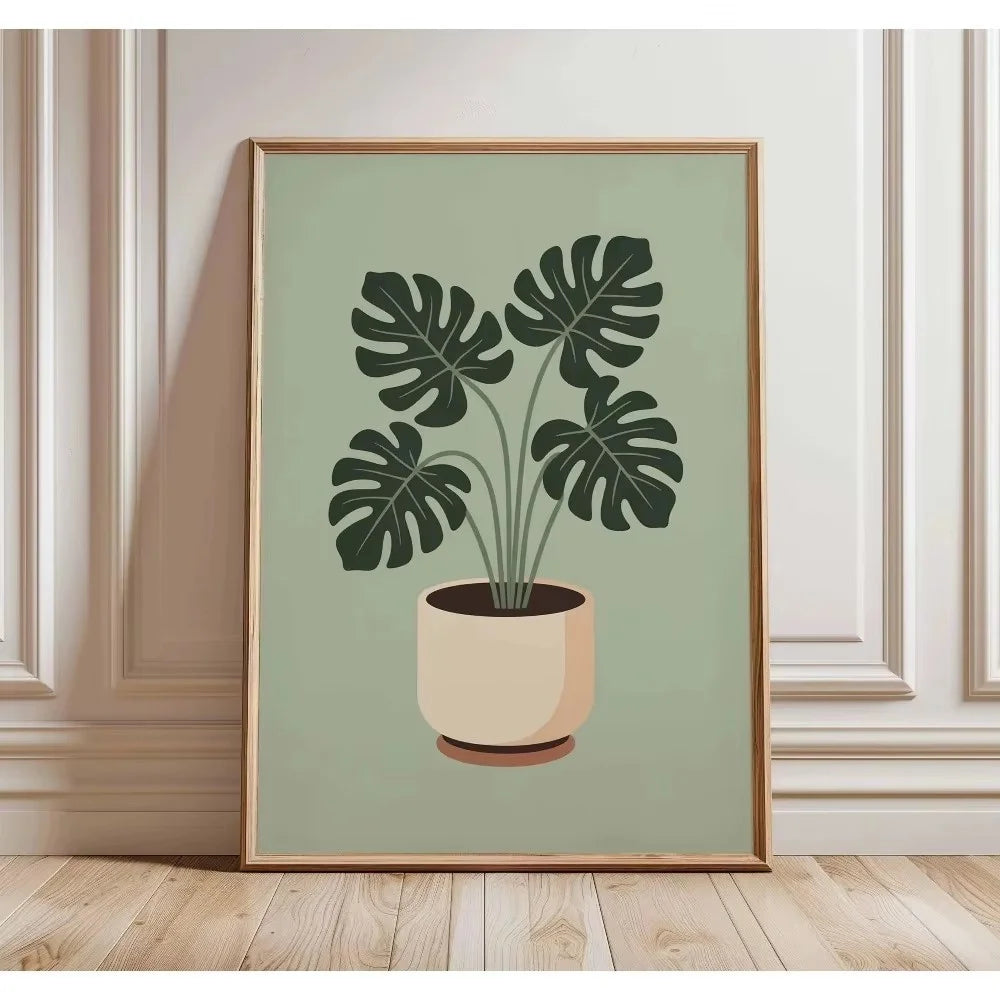 Scandinavian Abstract Anemone Canvas Wall Art Print | Minimalist Canvas Wall Art Print Peaceful Pleasures Health and Wellness ZLH8663 20x30cm Unframed