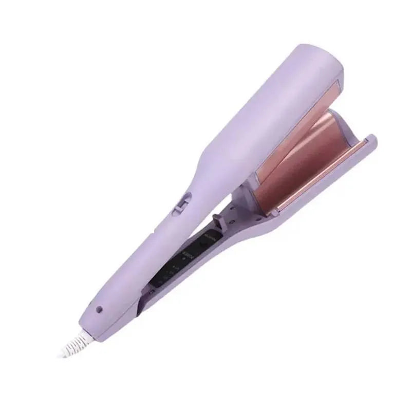 Egg Roll Curling Iron Hair Waver Wavey Iron Wand Hair Crimper Electric Ceramic Portable Hair Curler Peaceful Pleasures Health and Wellness PURPLE 100V-240V EU Plug
