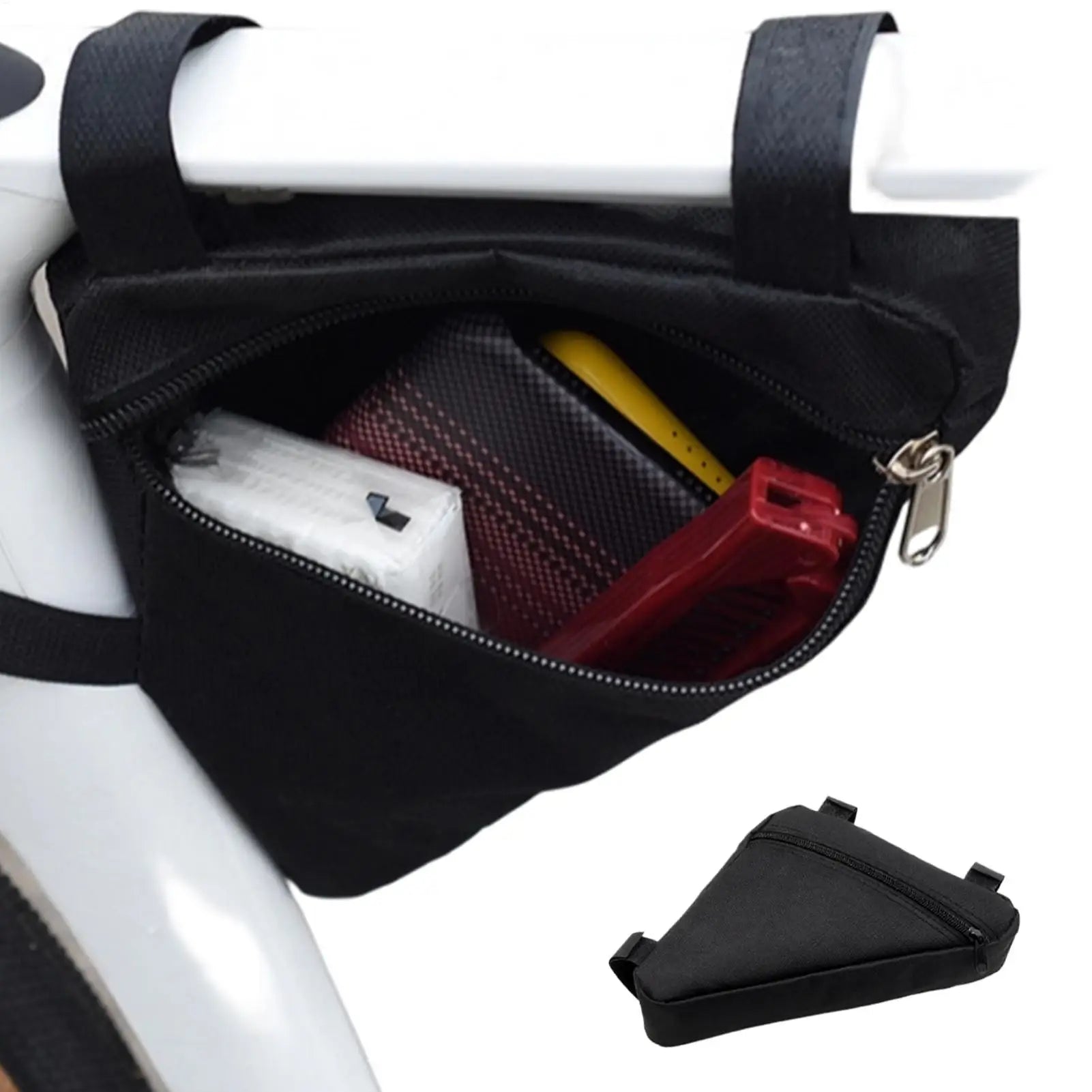 Universal Triangle Bike Frame Bag Water-Resistant, Low-Profile Design Expands Storage For Mountain, Road, Gravel & Commuterbike Peaceful Pleasures Health and Wellness