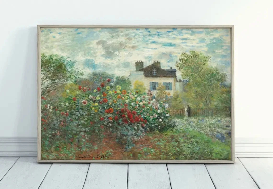 Modern Abstract Landscape Wall Art Famous Monet Canvas Painting Nordic Poster Print Picture for Living Room Home Decorative Gift Peaceful Pleasures Health and Wellness 24 30X40cm Unframed