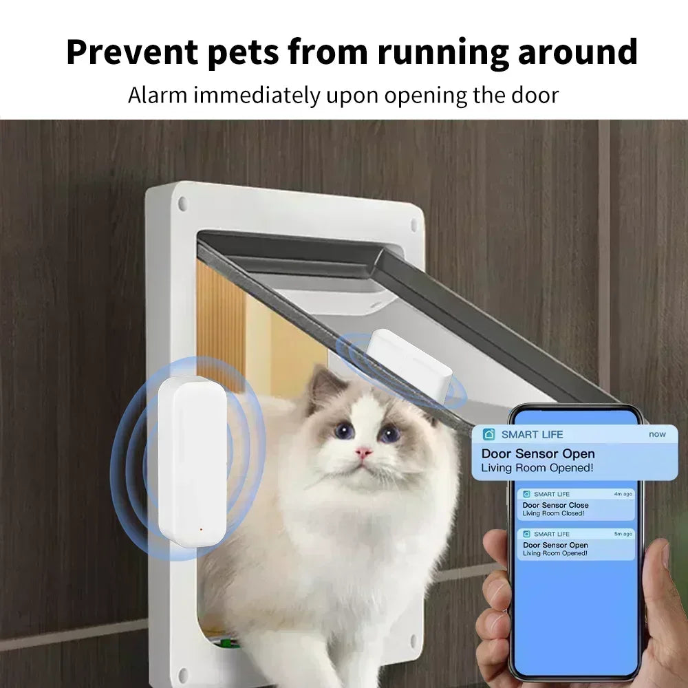 Tuya WiFi/Zigbee Door Window Contact Sensor – Smart Home Alarm Peaceful Pleasures Health and Wellness