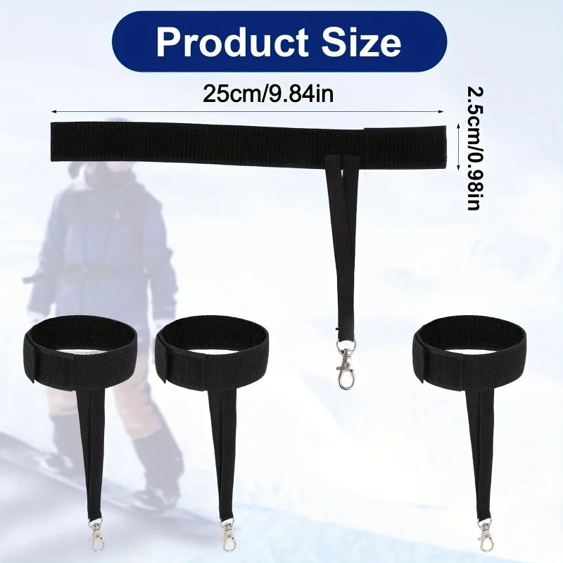 2pcs Adjustable Ski Glove Safety Wrist Straps, Durable Glove Tether with Keychain, Must-Have Accessory for Outdoor Winter Sports Peaceful Pleasures Health and Wellness