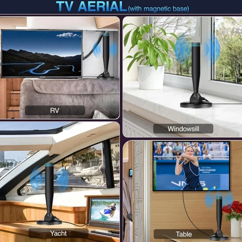 Indoor/Outdoor DTMB Digital TV Antenna – Suction Cup Mount