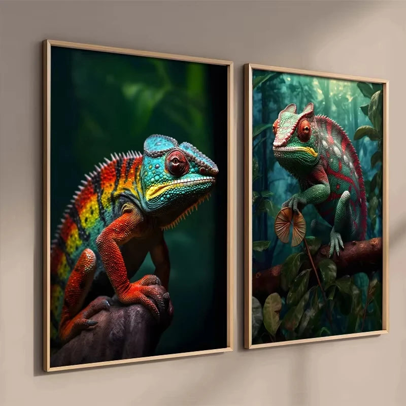 Abstract Wildlife Canvas Wall Art | HD Animal Print Poster