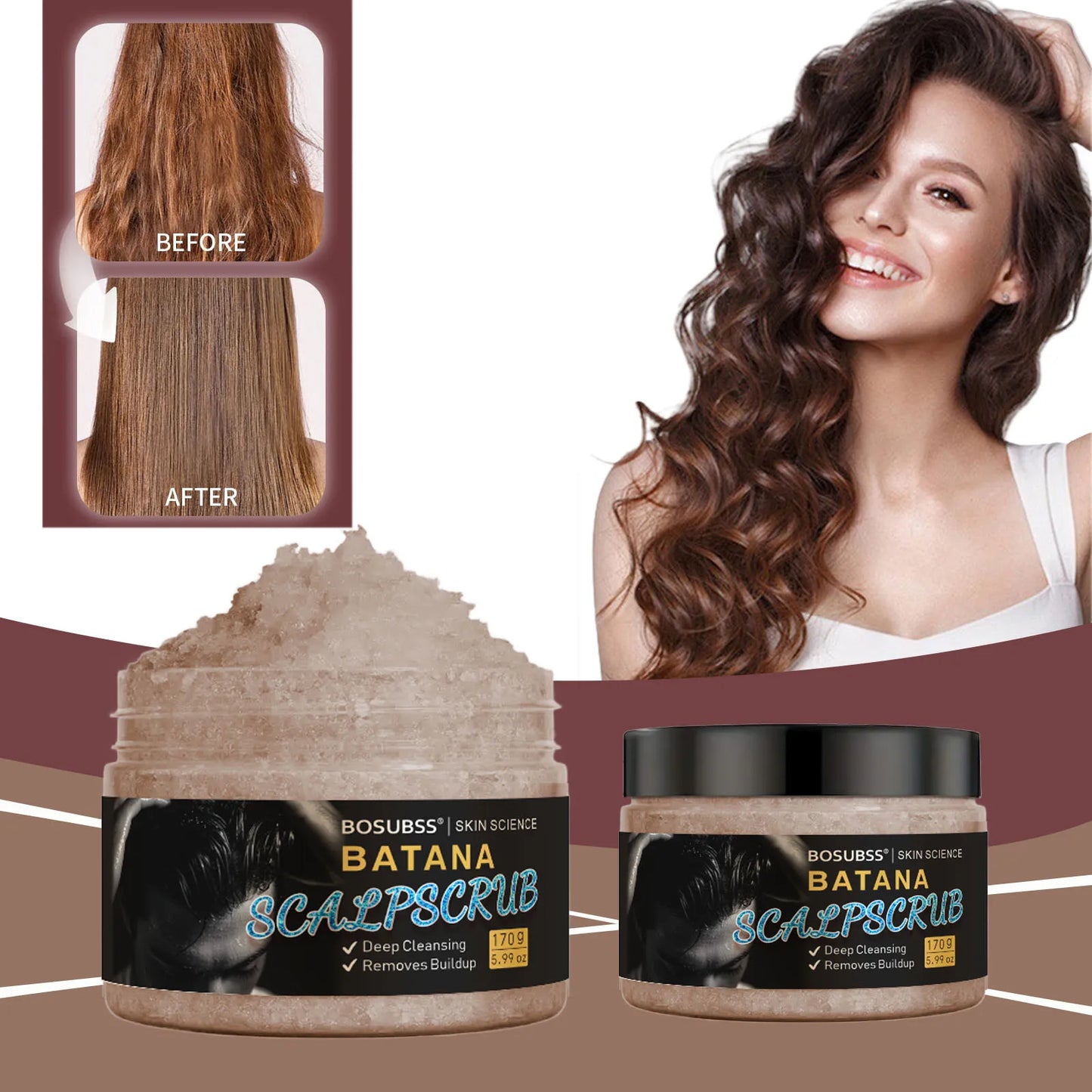 Batan Oil Hair Scrub – Deep Cleansing Scalp Massage Cream