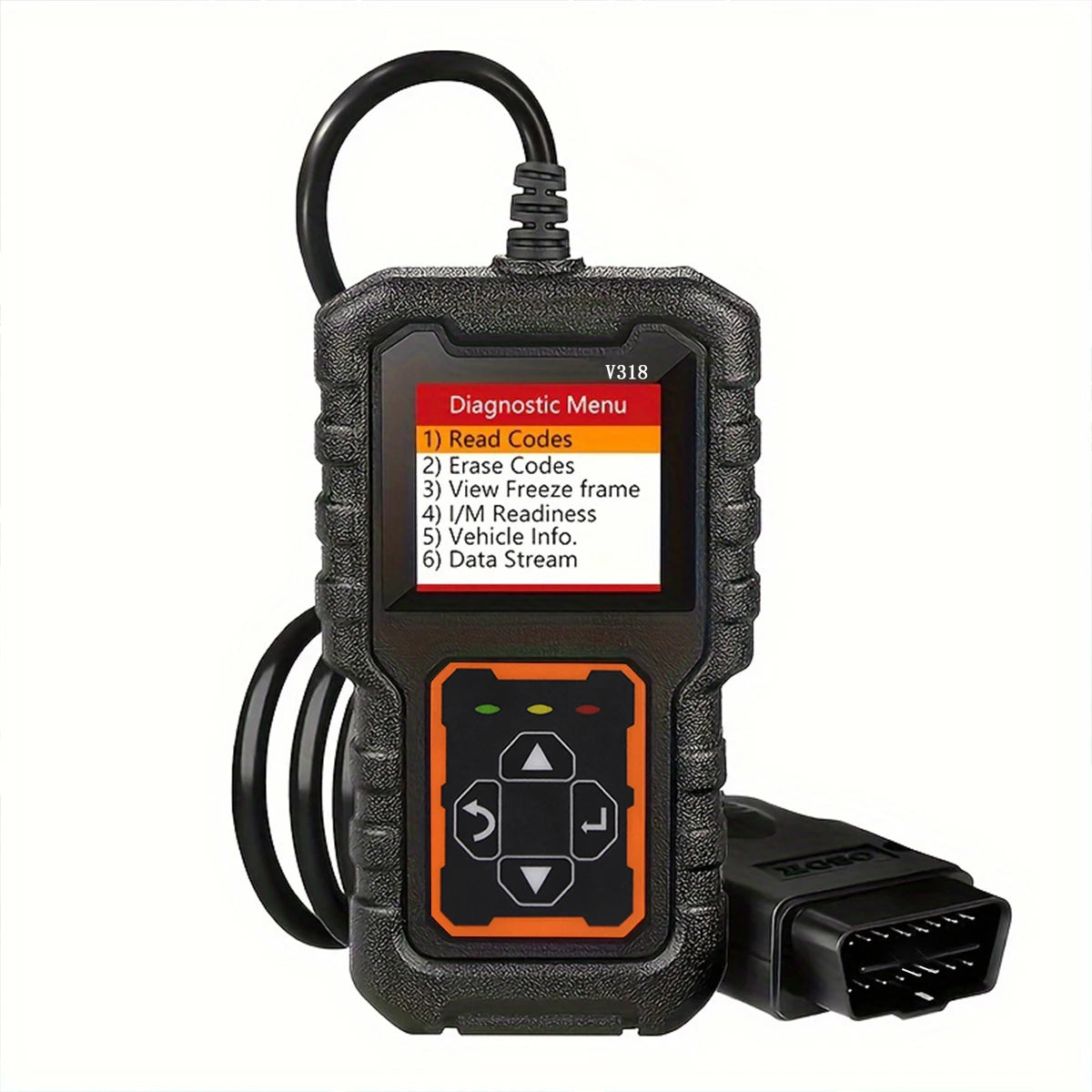 OBD2 Scanner V318 – Engine Code Reader & Voltage Tester Peaceful Pleasures Health and Wellness black