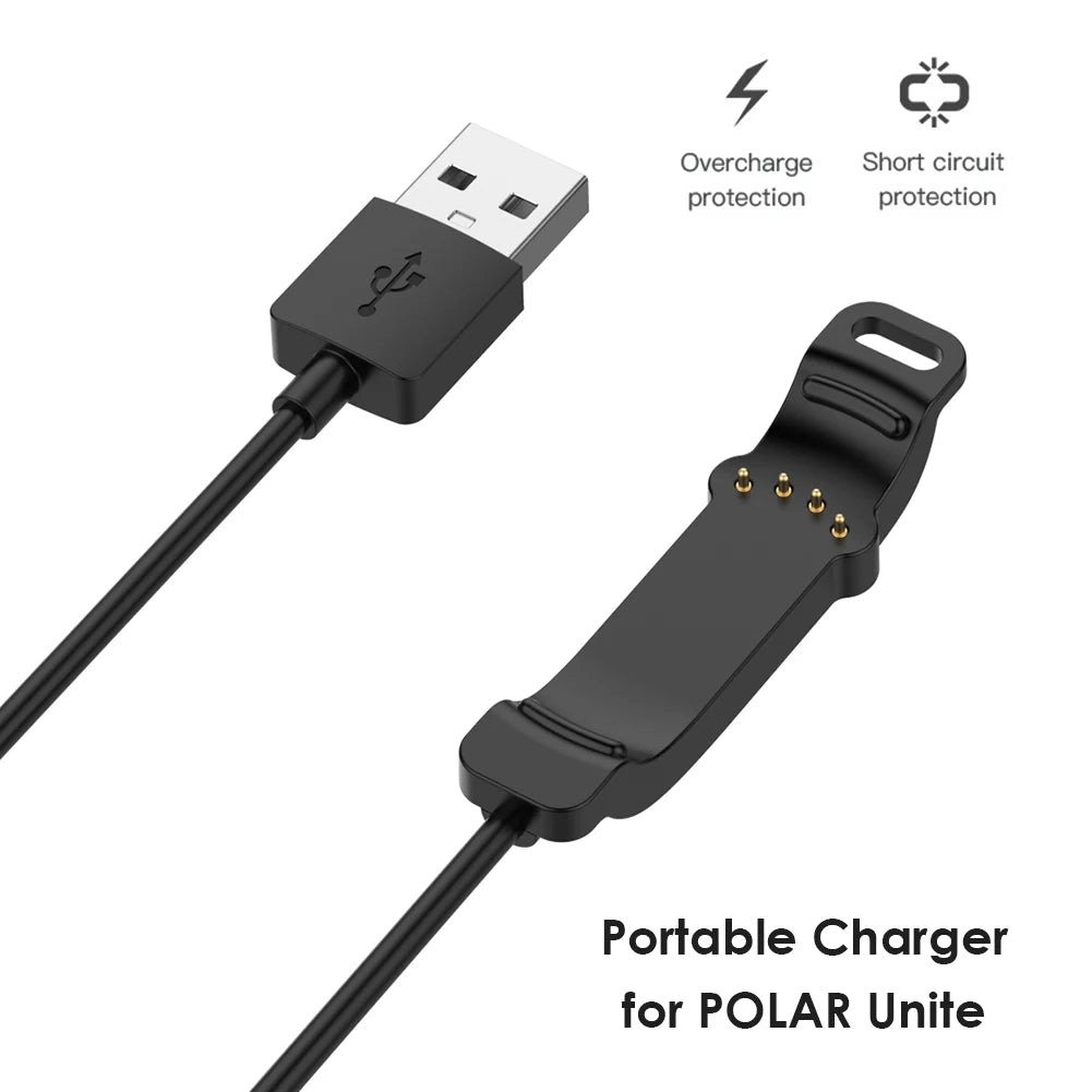 Charger Watch Cable Wearing Accessories 4-pin 1m USB Outdoor Shopping for POLAR Unite Smartwatch Charging Cord Line Peaceful Pleasures Health and Wellness