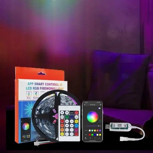 Smart Firework LED Strip Lights RGB Music Sync Color Changing