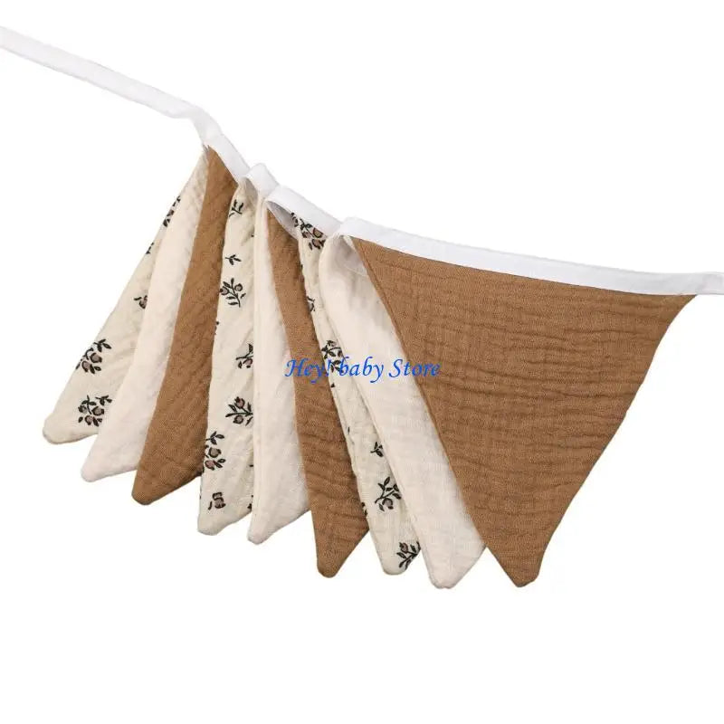 Cotton Triangle Bunting Banner – Baby Shower & Nursery Decor