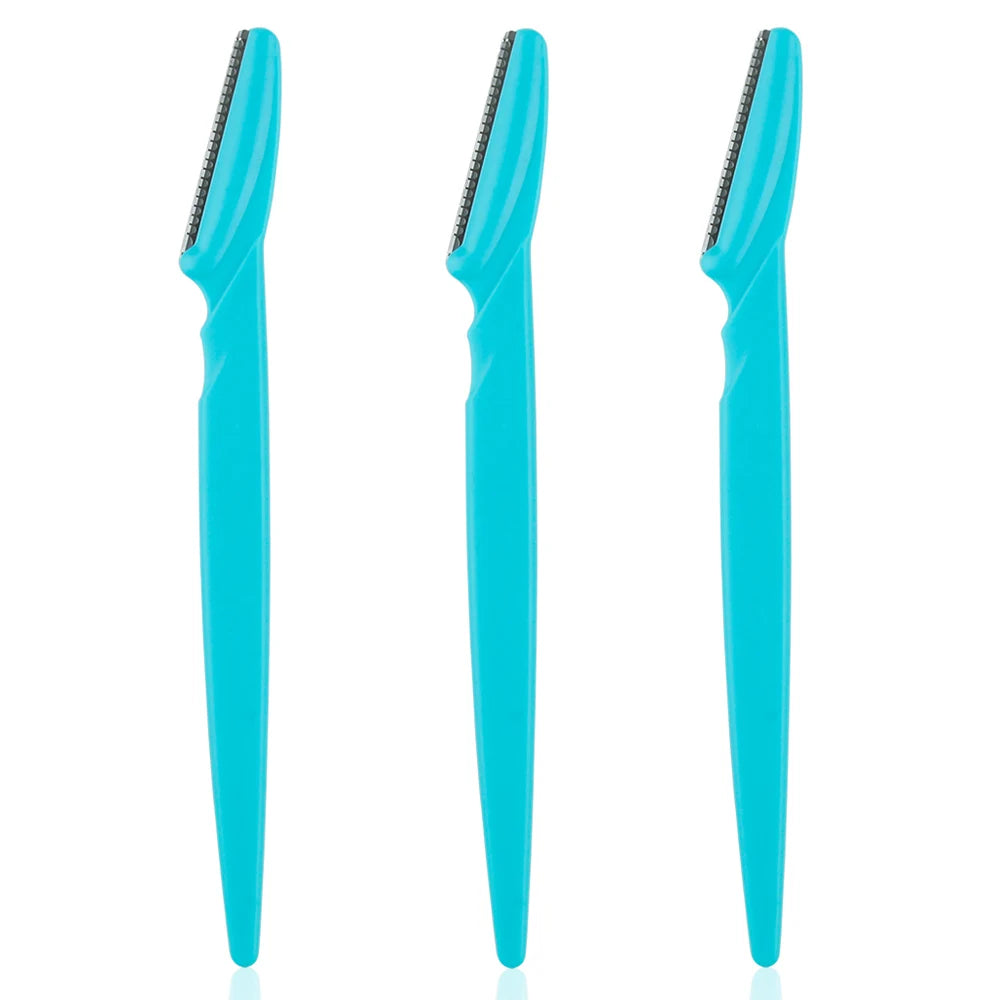 3/4/10Pcs Eyebrow Trimmer Blade Shaver Portable Face Razor Eye Brow Epilation Hair Removal Cutters Safety Razor Woman Makeup Peaceful Pleasures Health and Wellness 3Pcs Blue