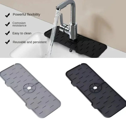 Silicone Mat Gourmet Faucet Kitchen Accessory Home Appliance Sponge Rack Kitchens Accessories Kitchen Sink Splash Guard for You Peaceful Pleasures Health and Wellness