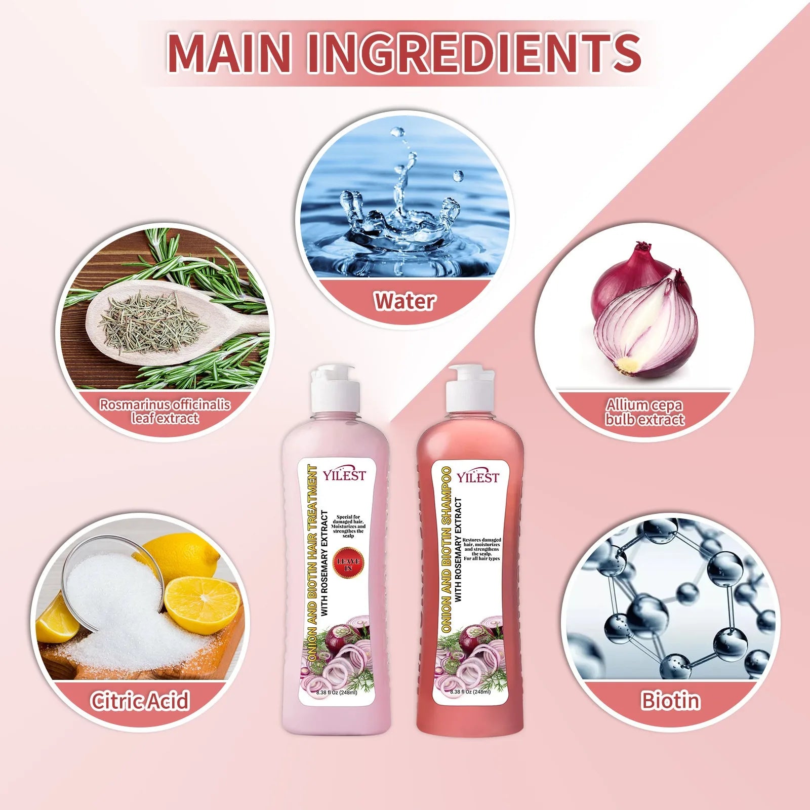Rosemary Shampoo for Fast Hair Growth Hair Conditioner Moisturizing Nourishing The Scalp Anti Hair Loss for All Hair Types Peaceful Pleasures Health and Wellness