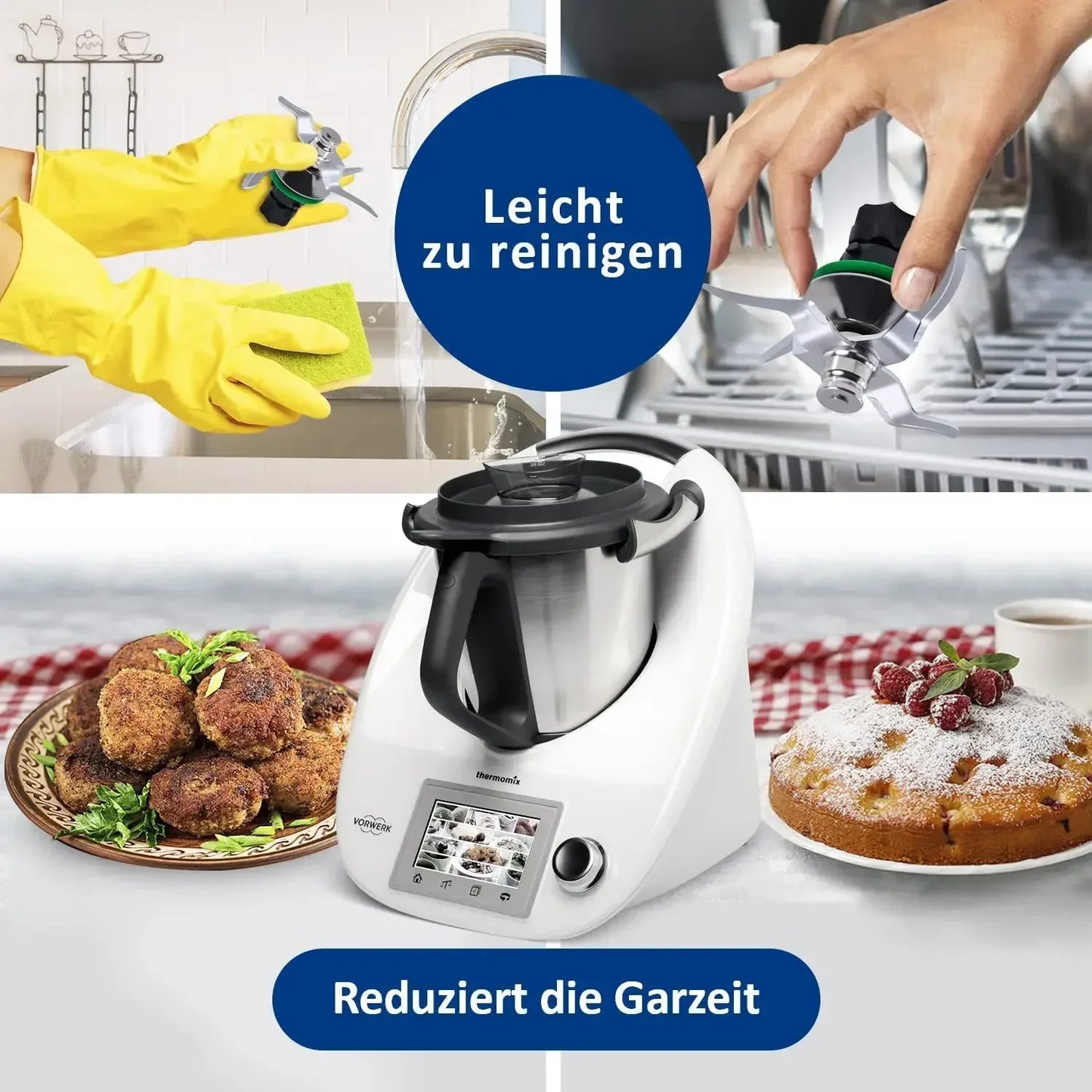 Stainless Steel Blender Blade Cooking Machine Accessories Is Suitable for Thermomix TM5/TM6/TM31 Universal Knife Set Peaceful Pleasures Health and Wellness