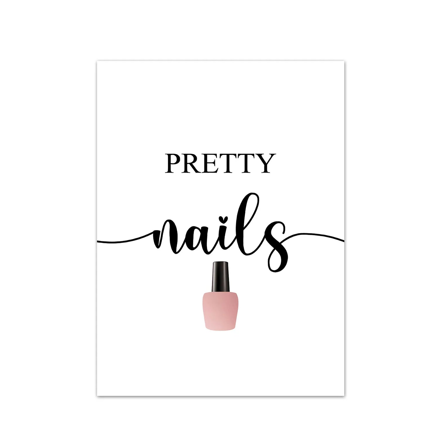 Nordic Pink Makeup Quote Canvas Wall Art | Unframed Print