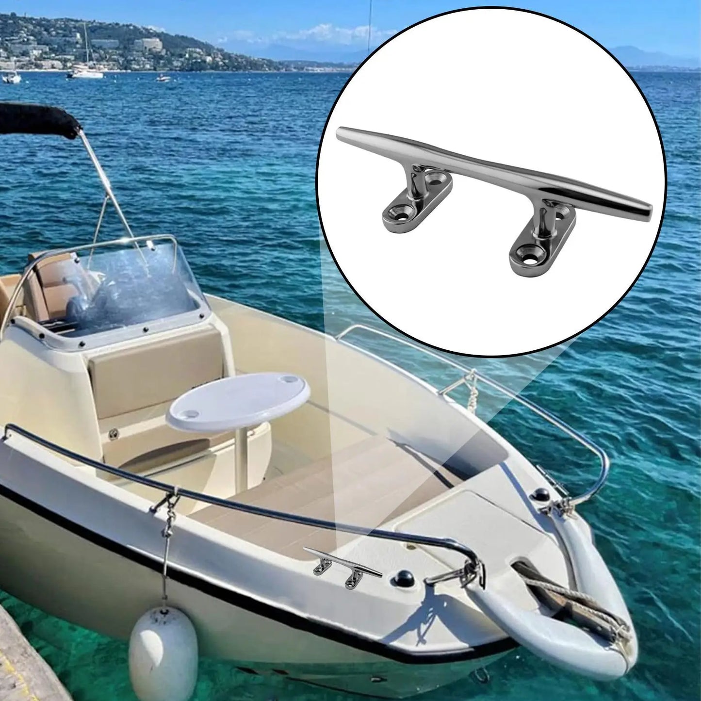 316 Stainless Steel Boat Cleat – Open Base Marine Rope Cleat
