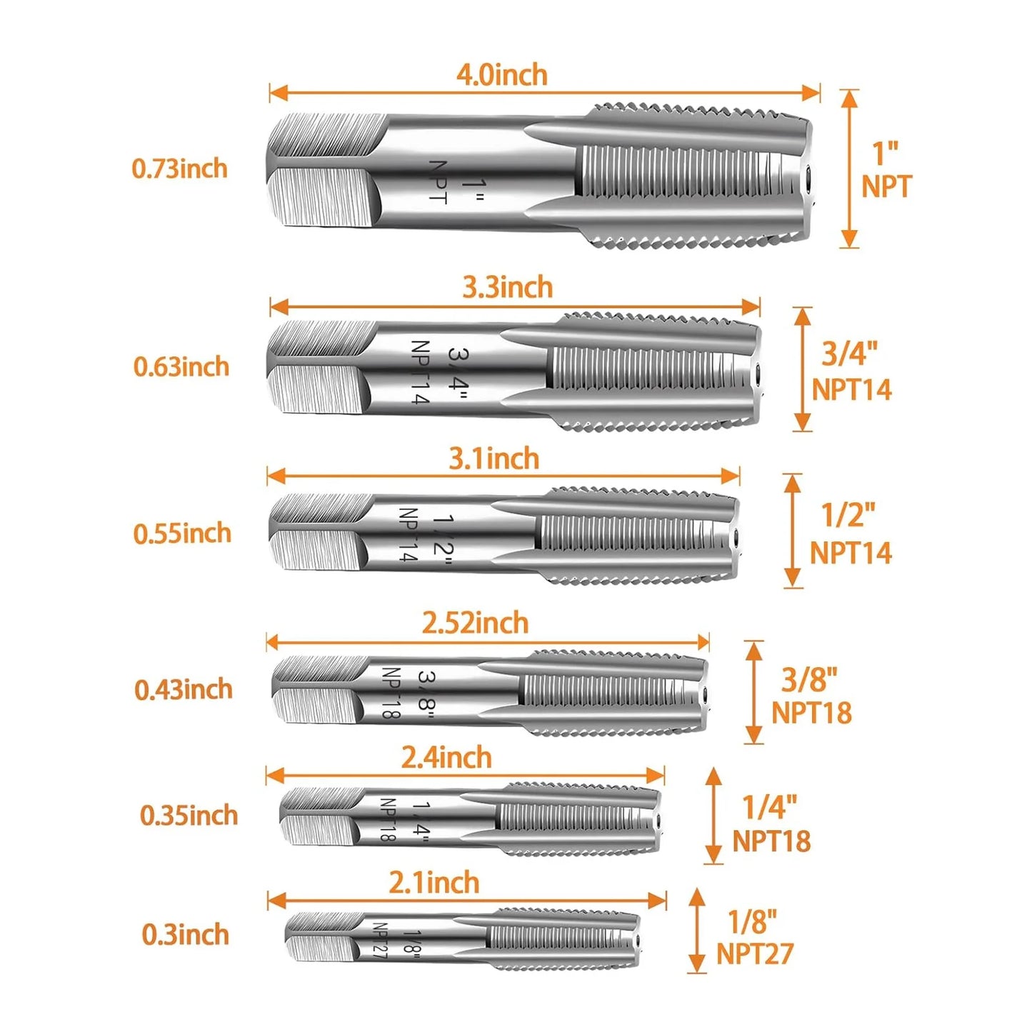 Pipe Tap NPT 3 1 Carbon Steel Thread Tapping Tool PVC Plumbing