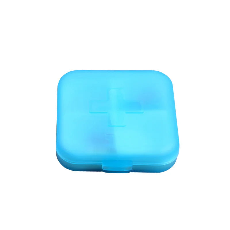 Mini 4-Compartment Pill Box | Portable Travel Medication Organizer