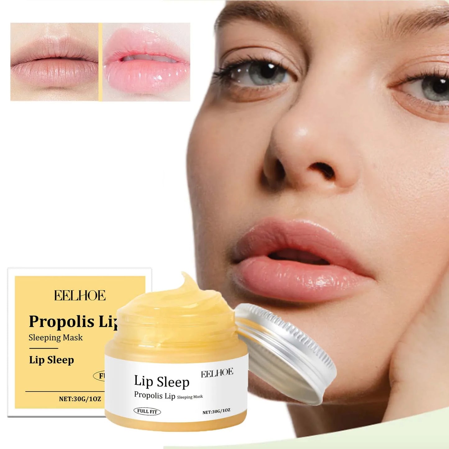 Propolis Lip Sleeping Mask – Hydrate, Exfoliate & Repair Lips