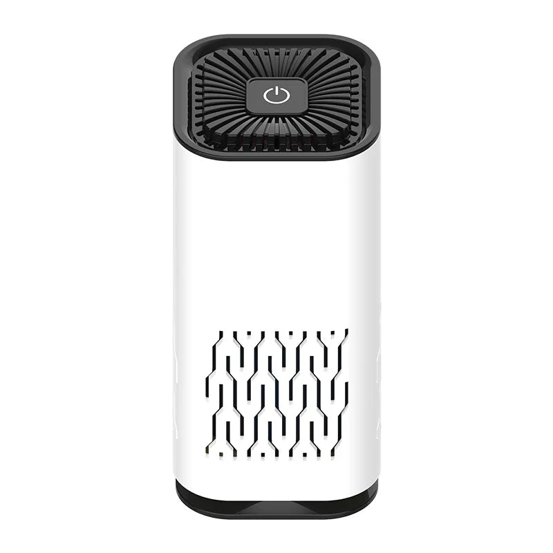 Portable Electric Desktop Air Purifier For Cars Small Households Negative Ion Odor Formaldehyde Mini Usb Hepa Ionic Air Purifier Peaceful Pleasures Health and Wellness WHITE