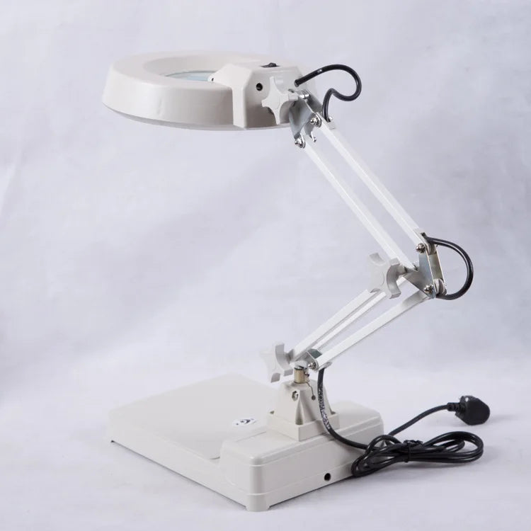 Desktop Magnifying Glass 30X, Desktop Curved Arm with Light Magnifying Glass, Elderly Reading Electronic Factory Inspection Peaceful Pleasures Health and Wellness